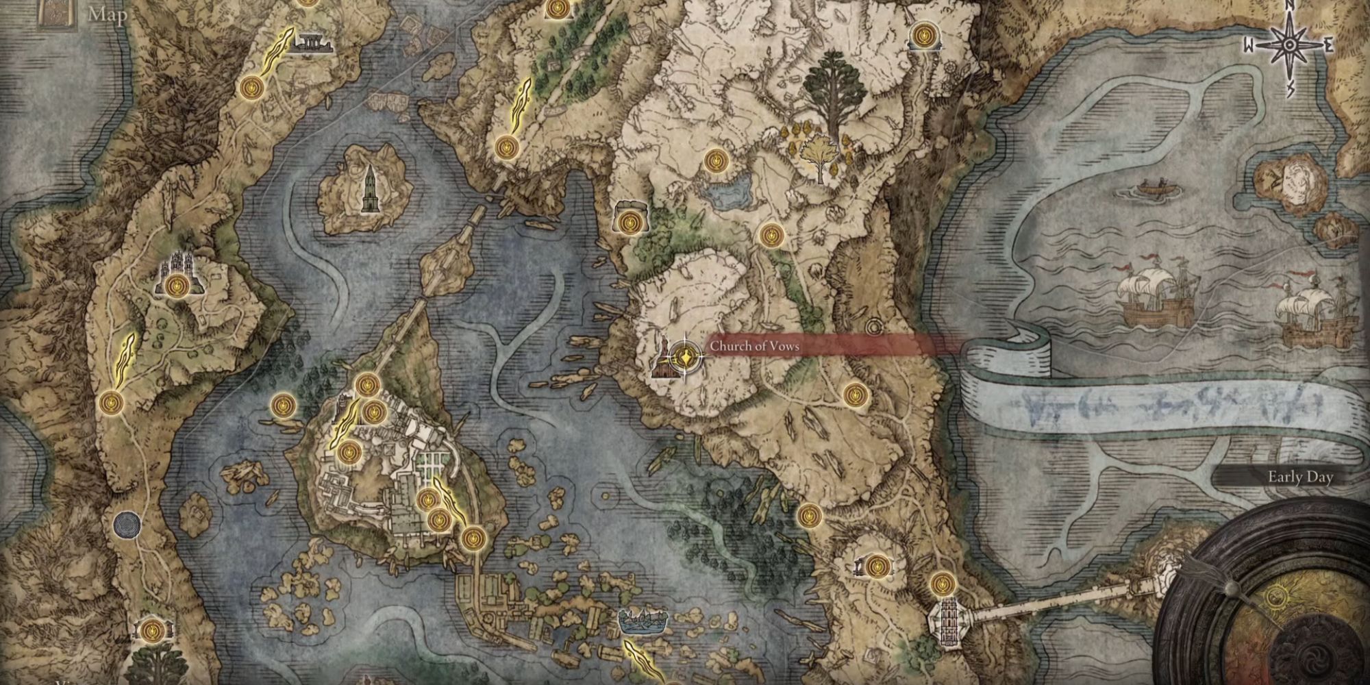 Church of Vows on the elden ring map