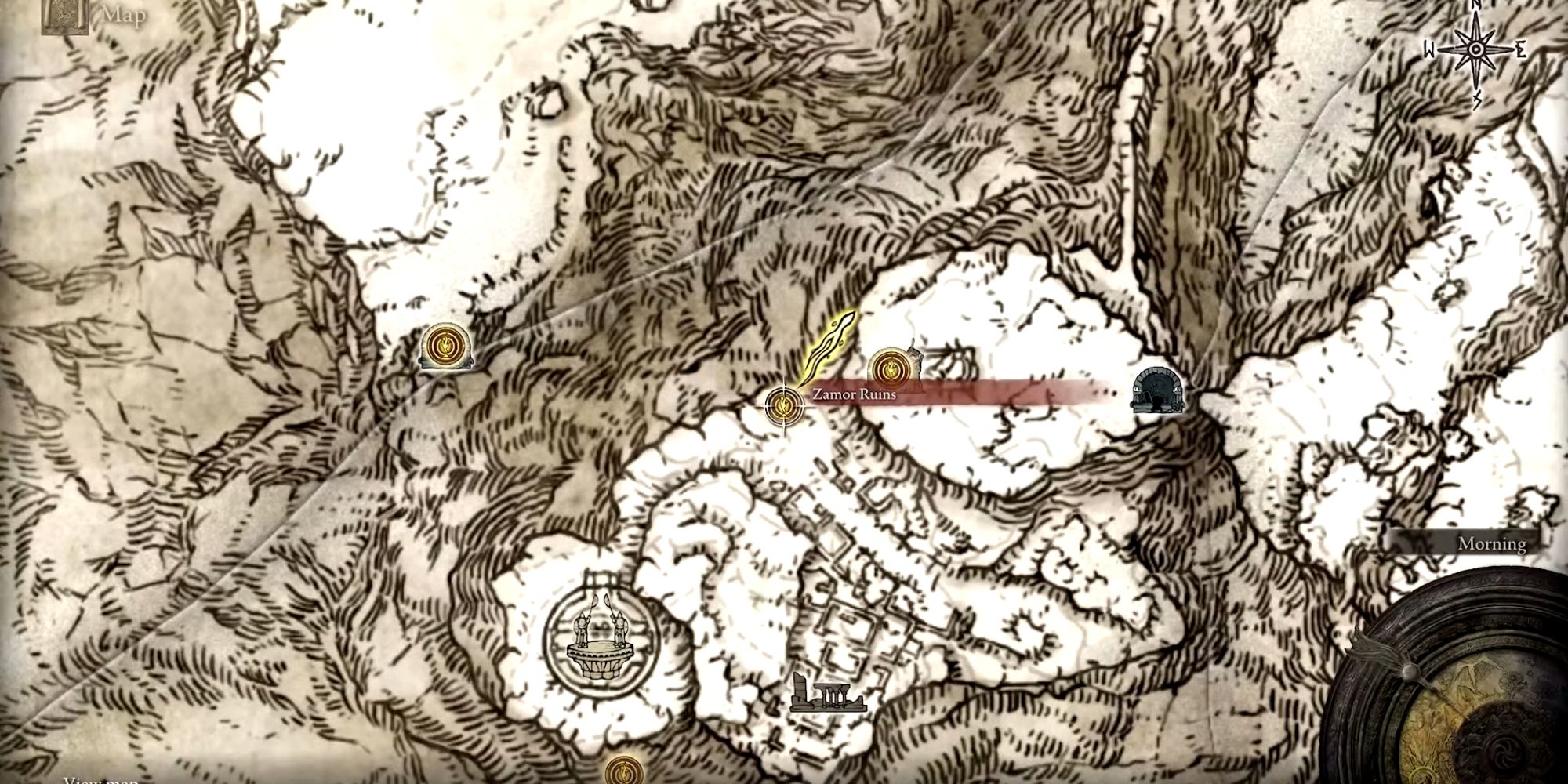 Zamor Ruins on the elden ring map