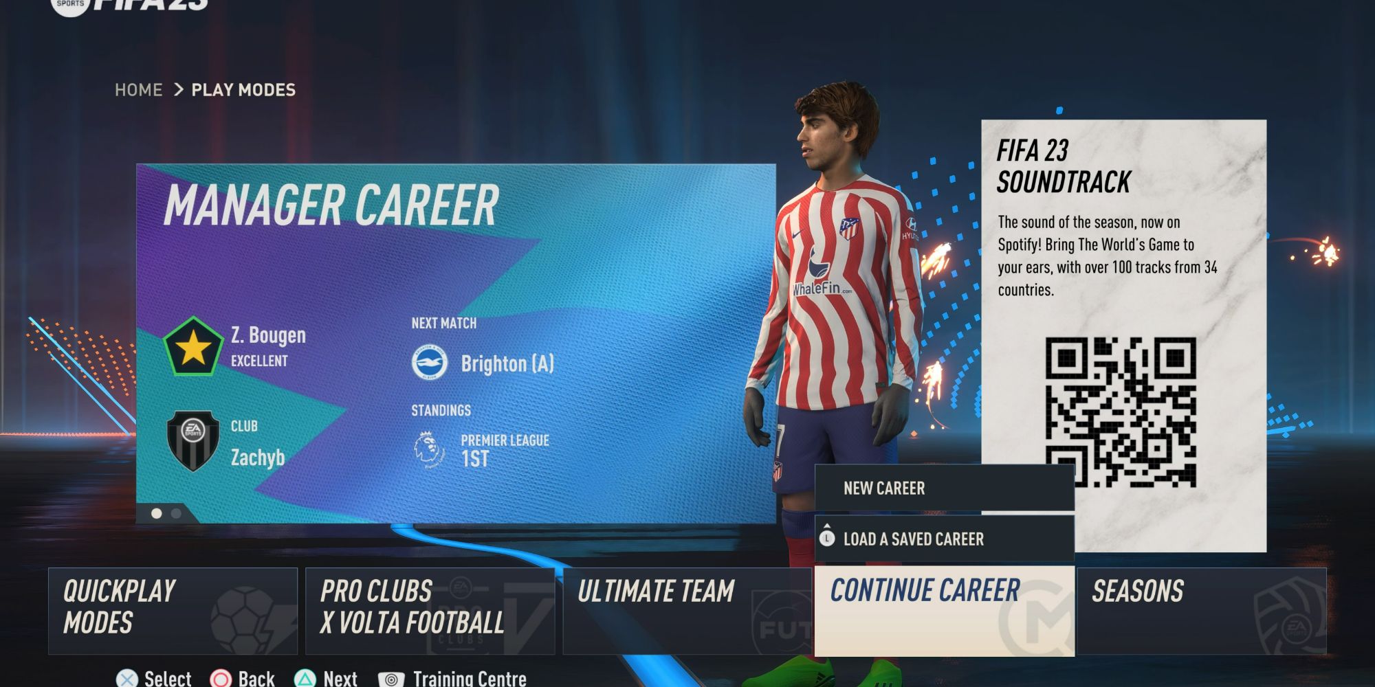 FIFA 23 Career Mode Main Menu
