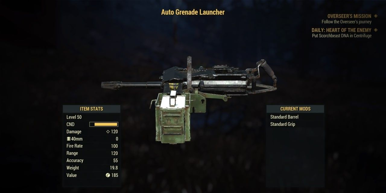 Fallout 76 Auto Grenade Launcher 