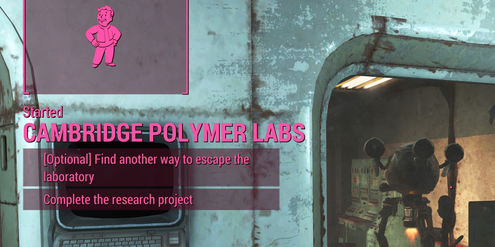 Fallout 4 screenshot Cambridge Polymer Labs Quest Beginning
