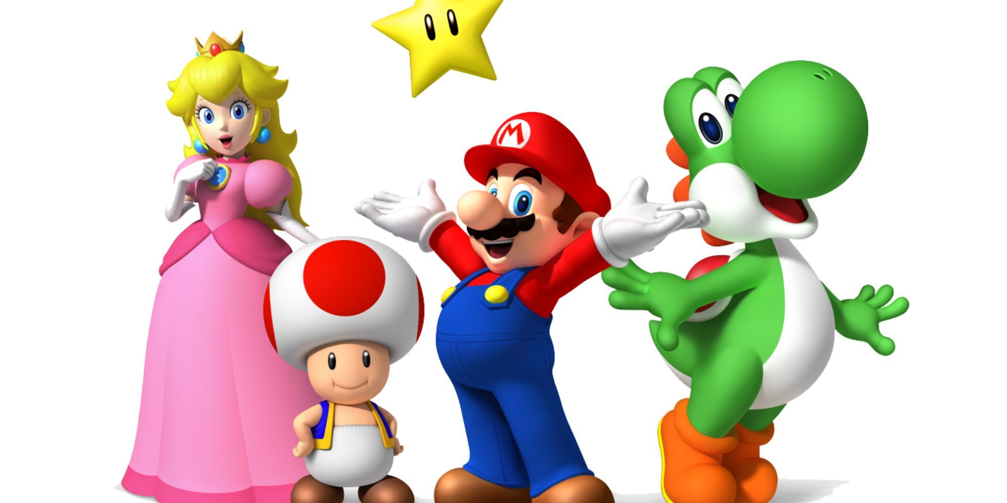 Mario Party II Characters Mario, Peach, Toad and Yoshi