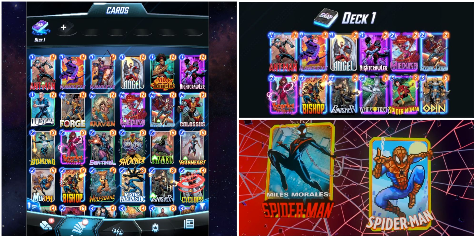 Marvel Snap Cards Tab And Deck Tab And Spider-Man Variants