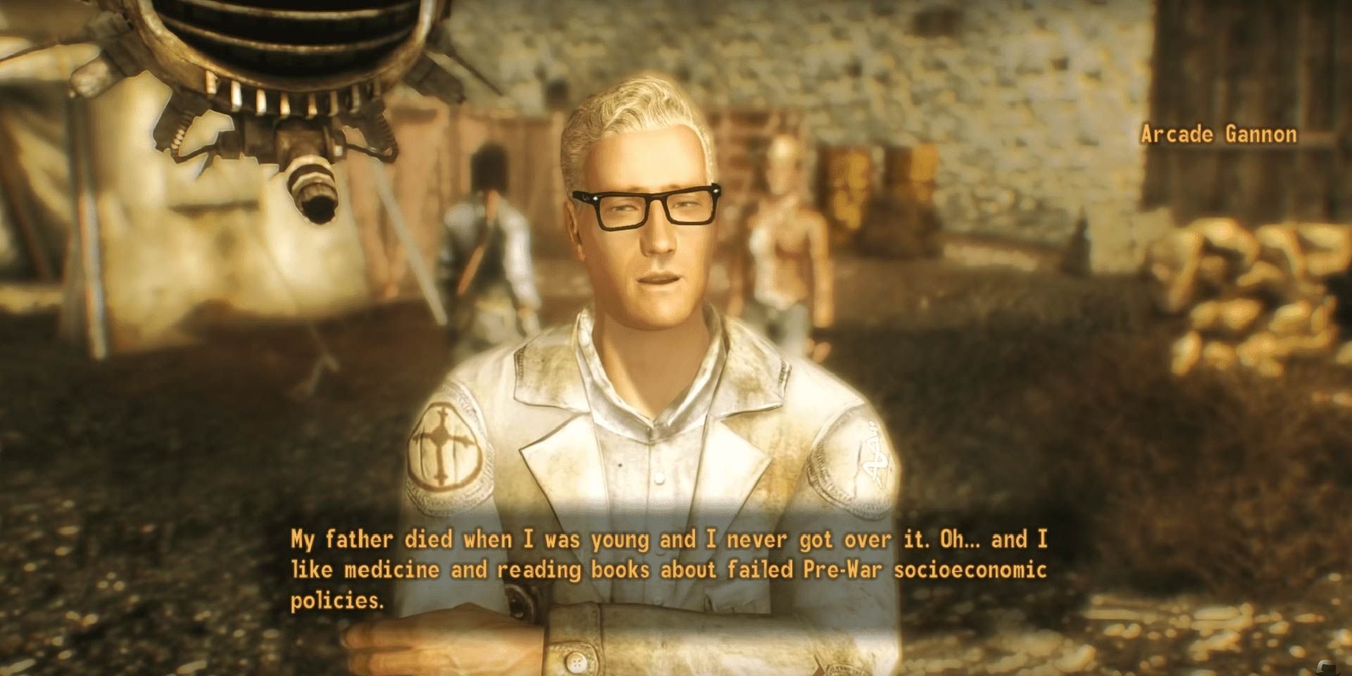 Arcade in New Vegas discussing his likes and dislikes.