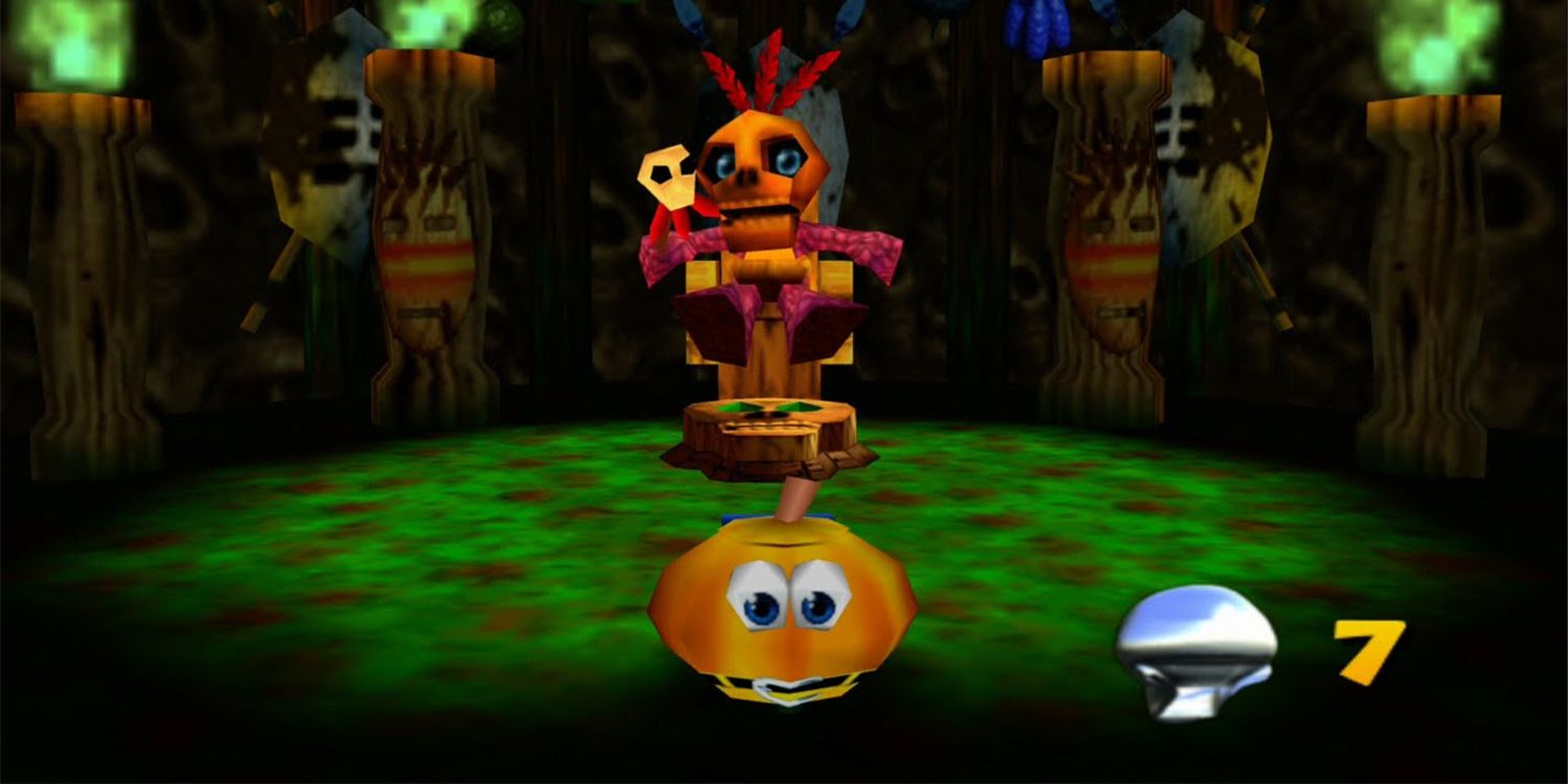 Pumpkin Banjo And Kazooie With Mumbo Sitting