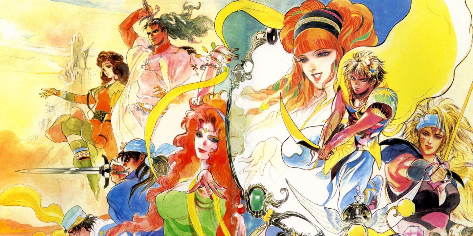 Romancing Saga Official Art by Tomomi Kobayashi Eight Hand-Drawn Characters