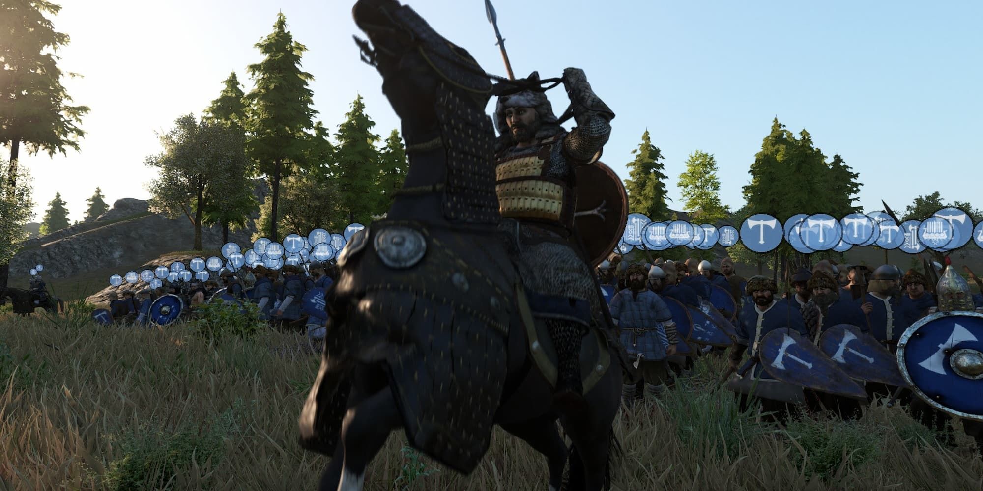 Strugian Army Led By Leader on Horseback 