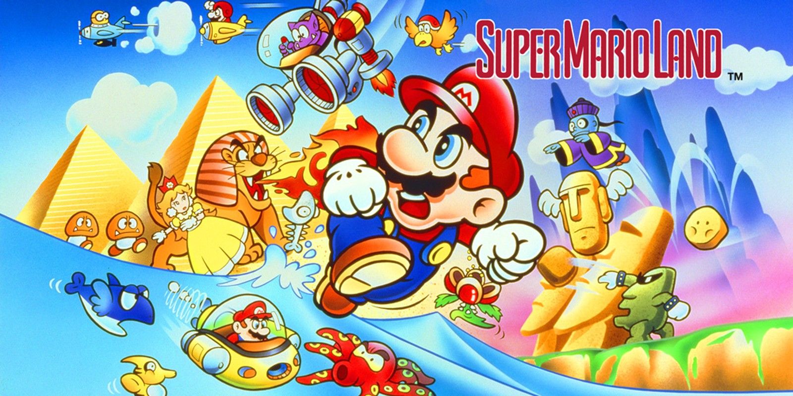 A banner image with art from Mario, Daisy, and various enemies from Super Mario Land.
