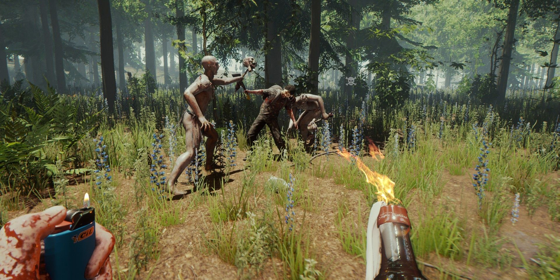 The Forest Players Fighting Cannibals'