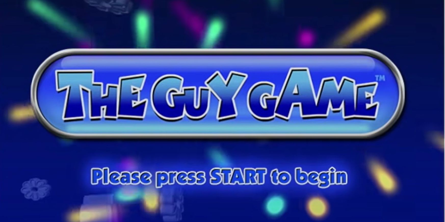 The Guy Game Logo and Start Screen