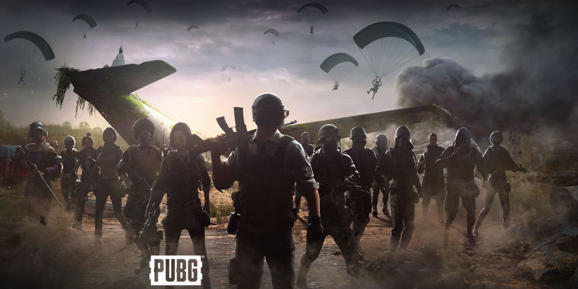 pubg cover with characters  