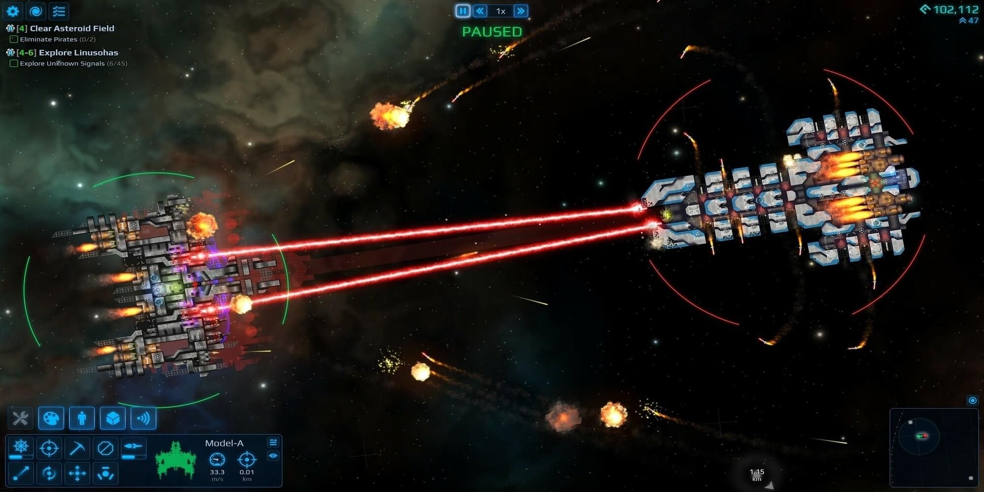 cosmoteer review image 2 combat with space pirates