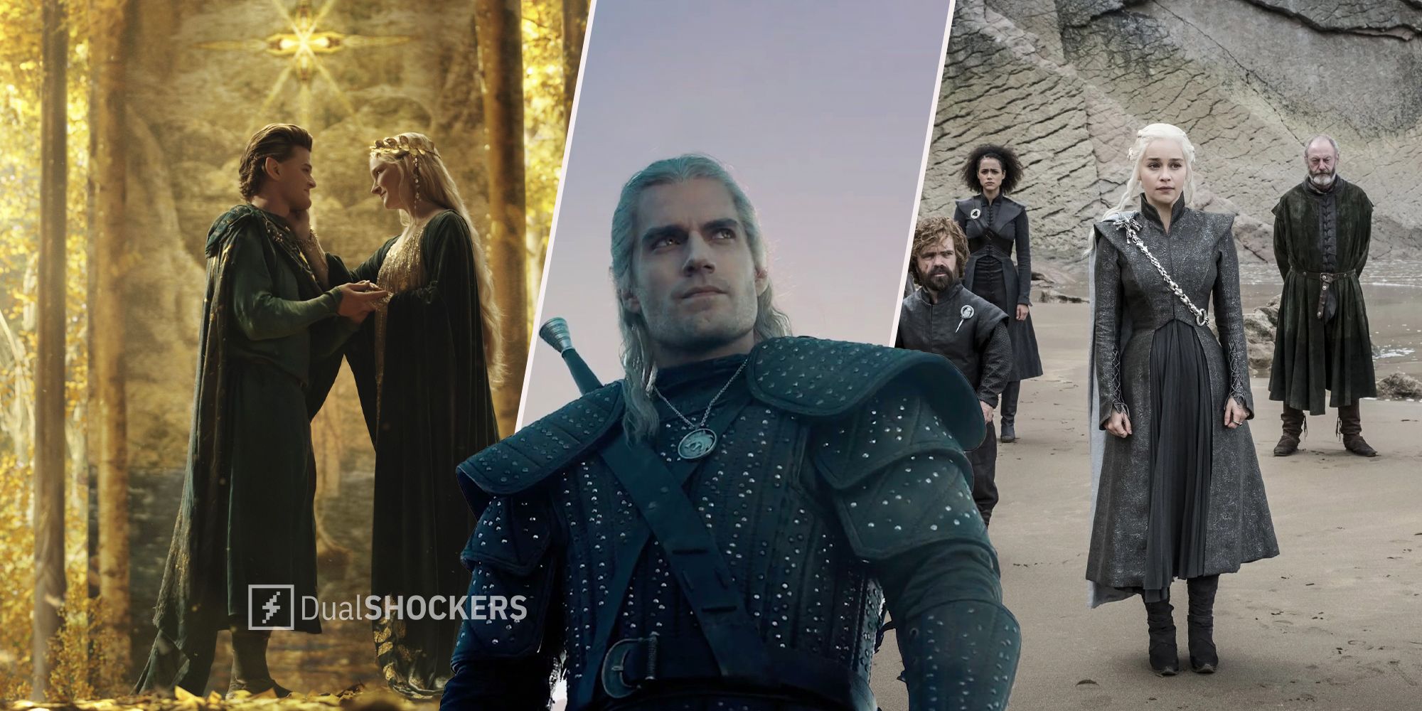 Lord of the Rings The Rings Of Power, The Witcher, Game of Thrones, House of the Dragon
