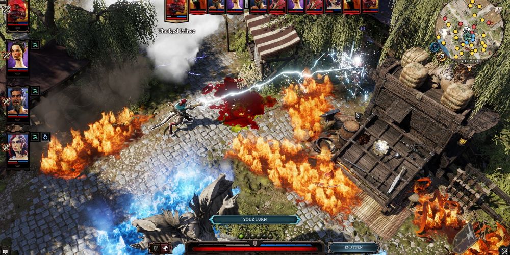 A party that the player controls in combat in Divinity: Original Sin 2