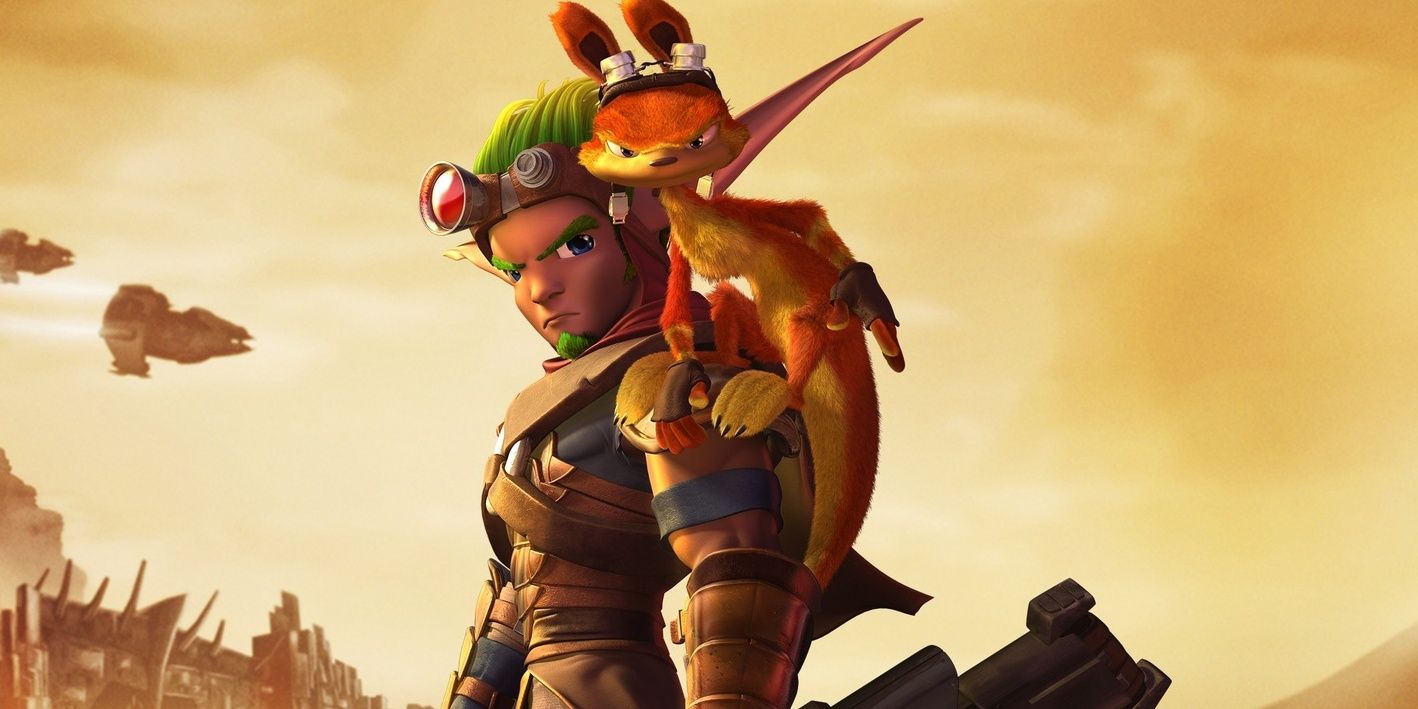 jak and daxter looking into the camera 