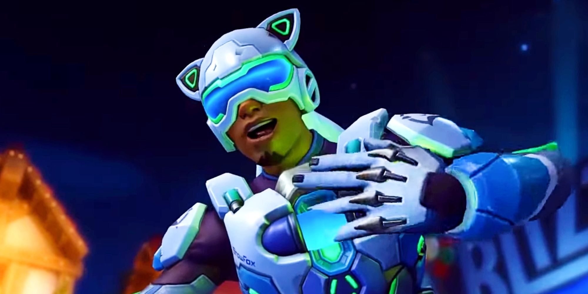 Overwatch 2 Lucio In His Snow Fox Skin Shot From Below