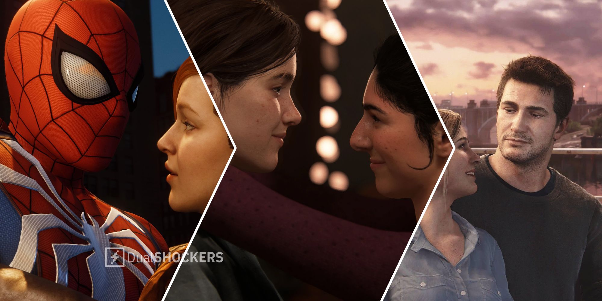 Peter And Mary-Jane (Spider-Man PS4), Ellie And Dina (The Last Of Us 2), Nathan And Elena (Uncharted Series)