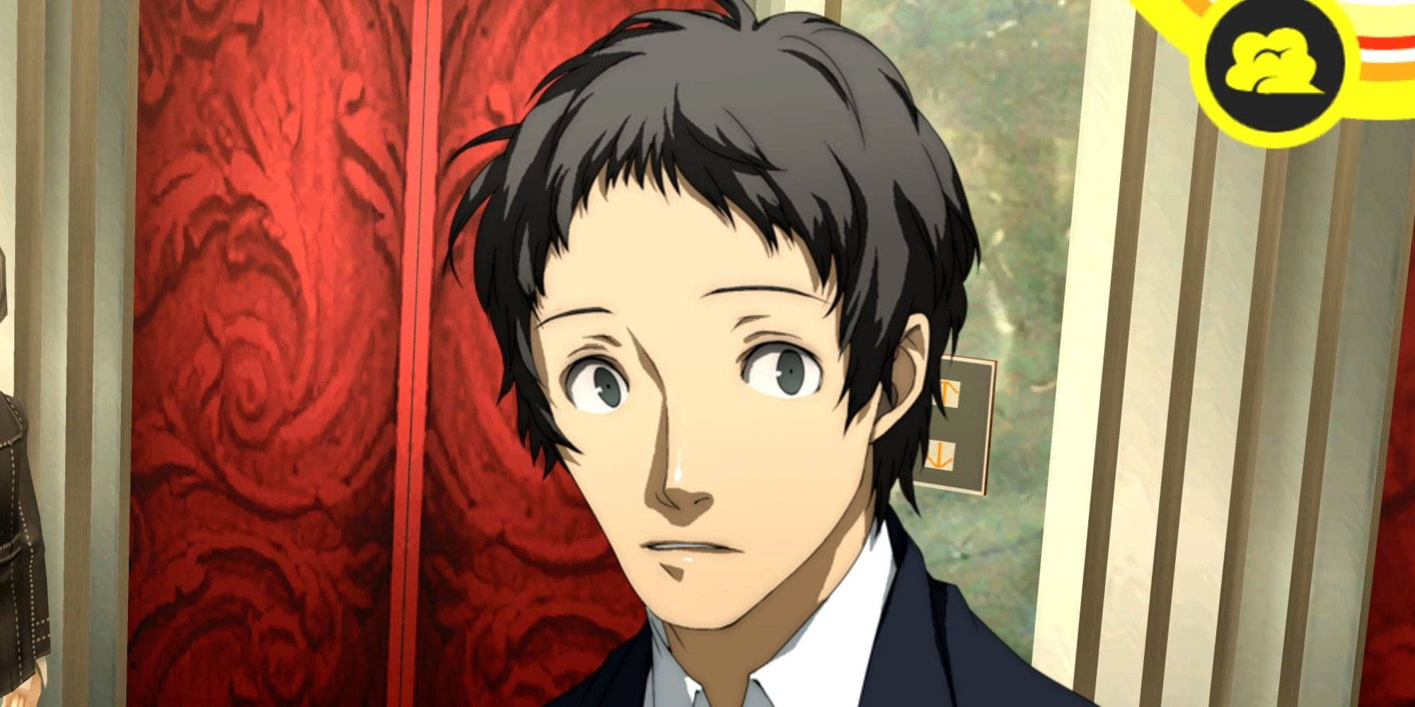 Persona 4 Golden screenshot of Adachi portrait
