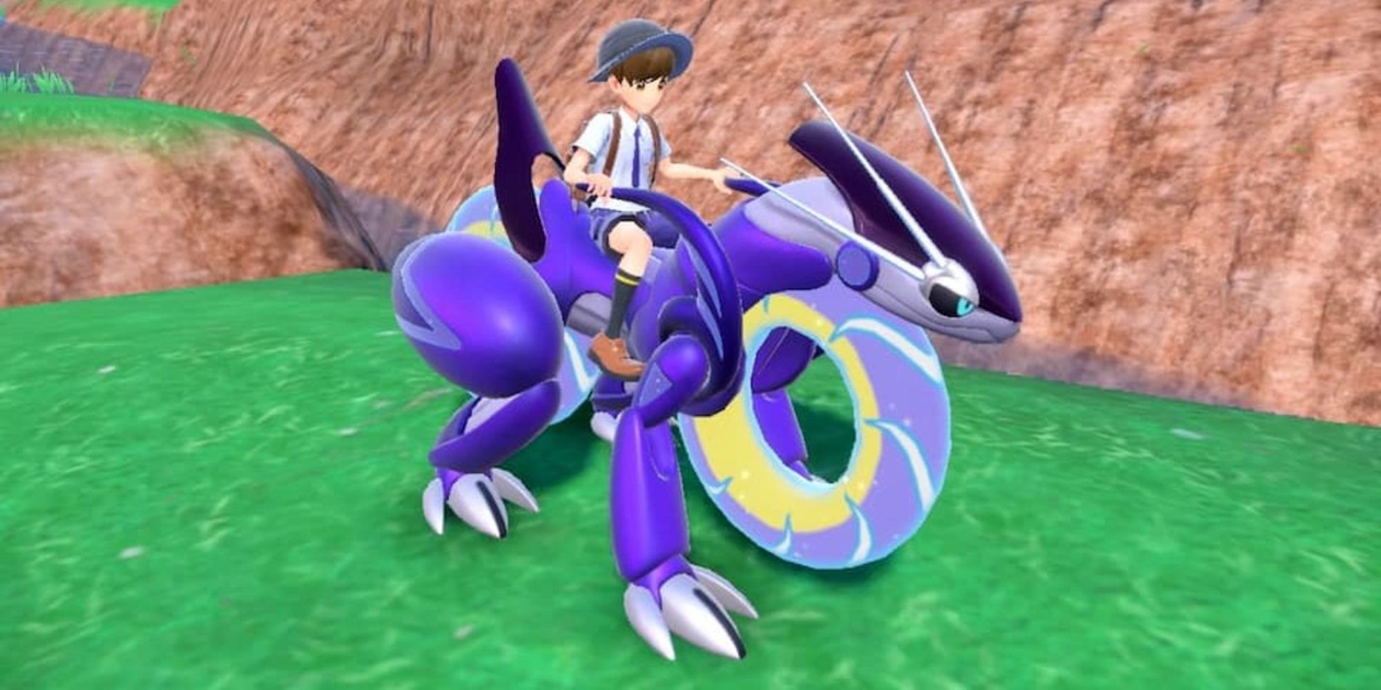 Pokemon Scarlet and Violet screenshot of legendary miraidon bike