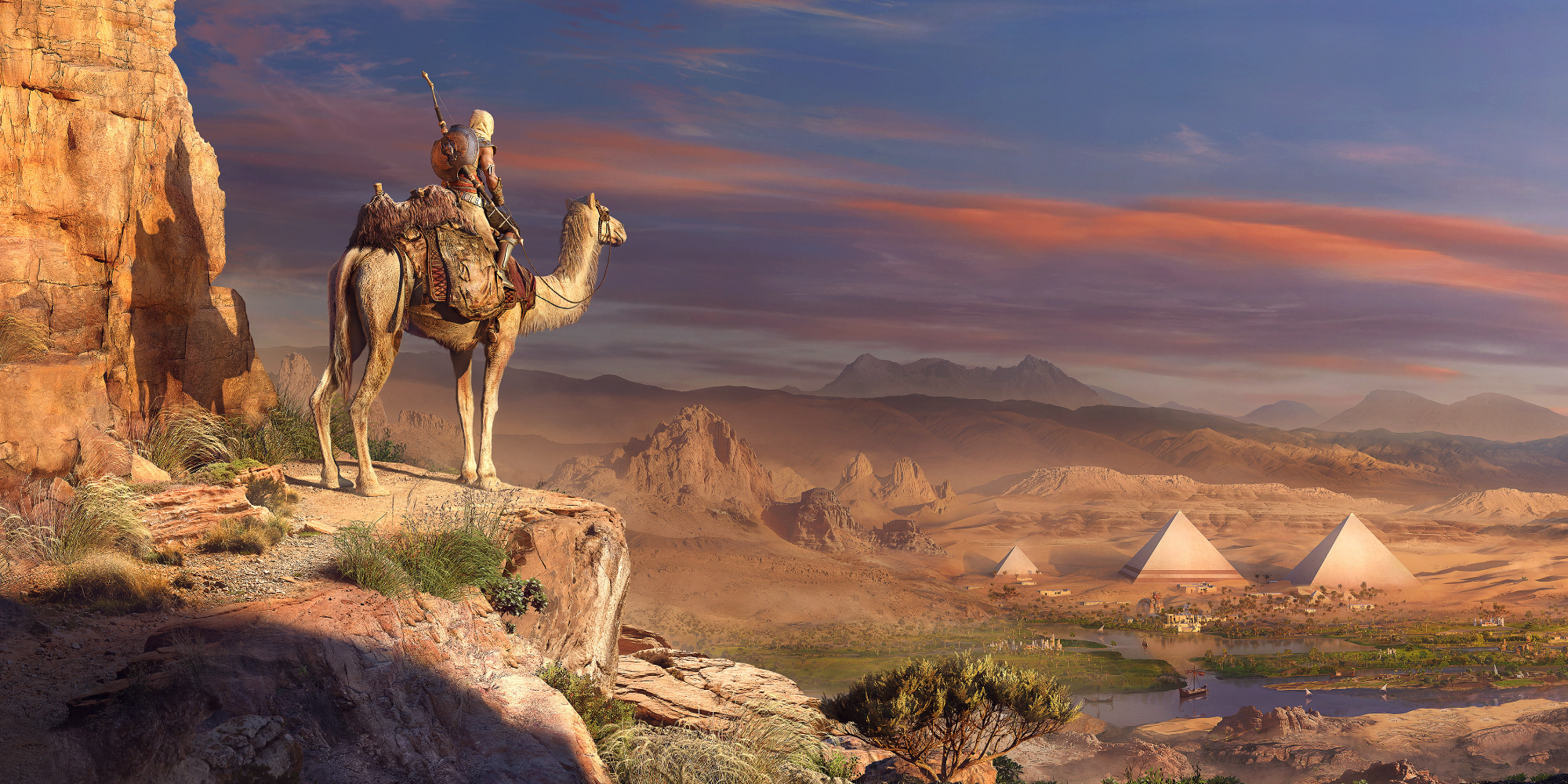 Assassin's Creed Origins Bayek Gazes Over Egypt