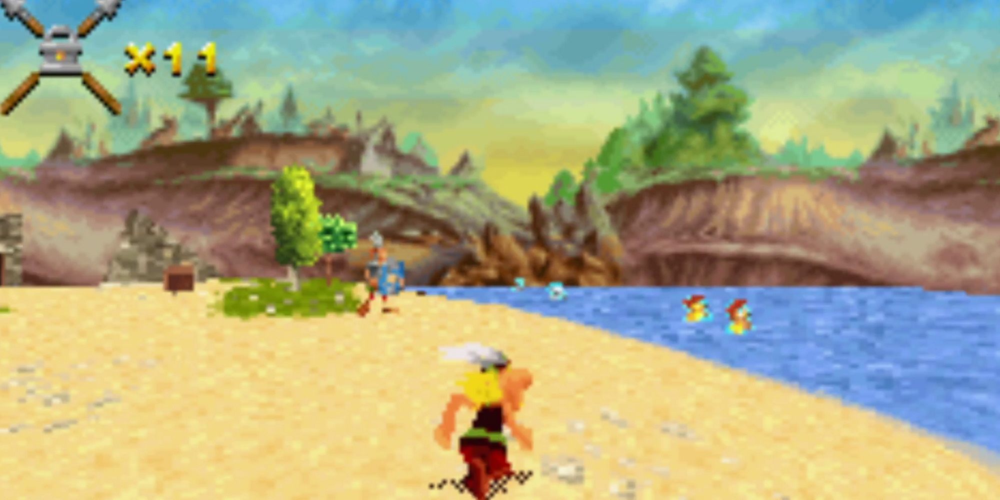 Asterix and Obelix XXL Running along a coastline