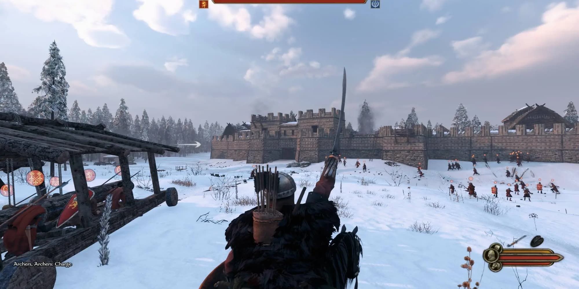 Player Giving Commands to Army During A Siege 