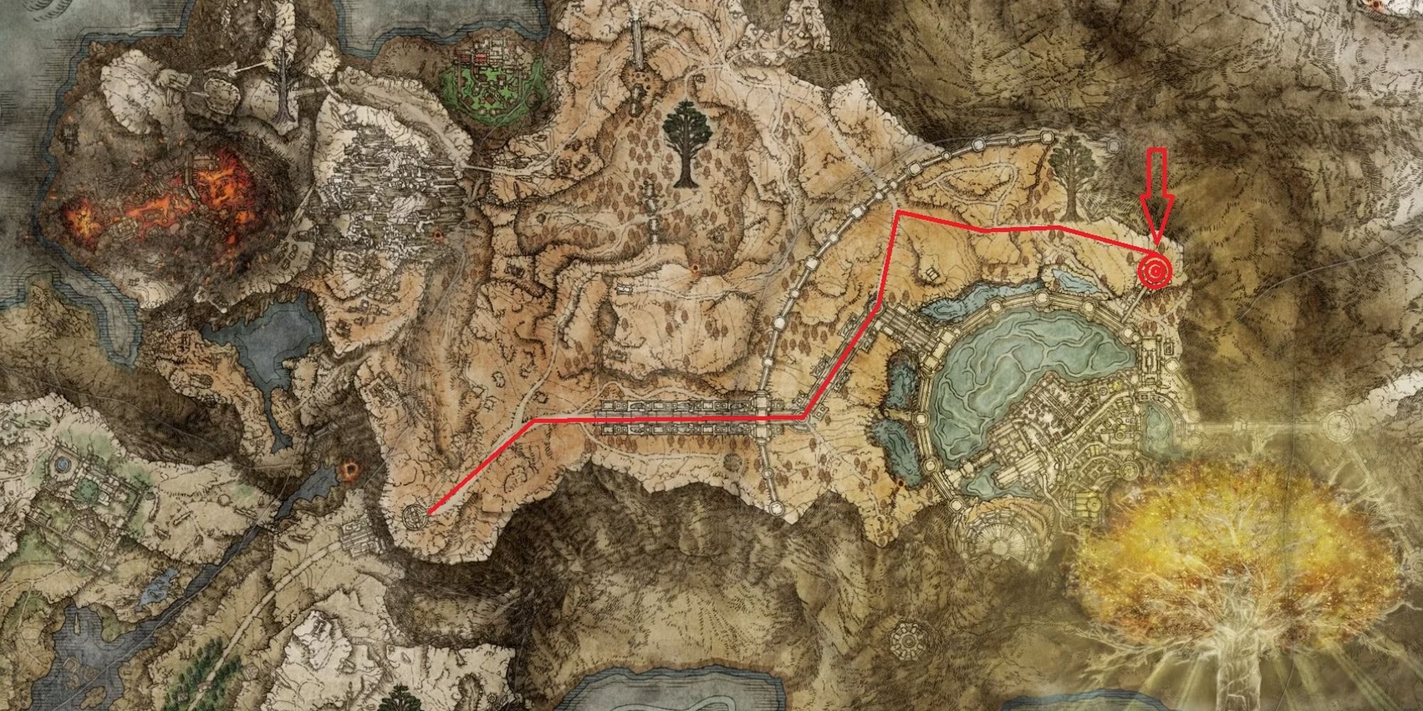 Draconic Tree Sentinel Map Location Elden Ring