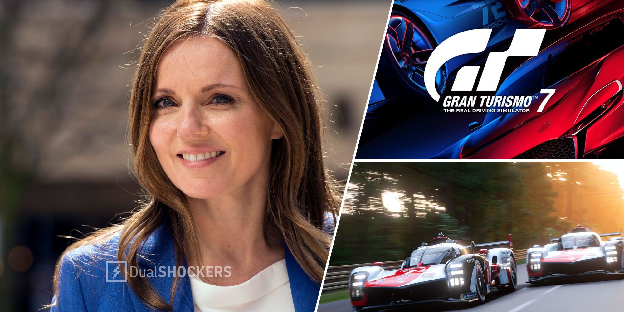 A Geri Halliwell-Horner photo with screenshots from Gran Turismo 7