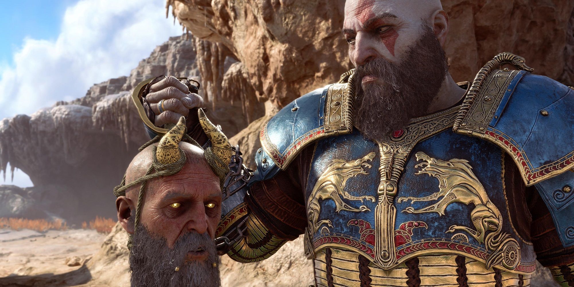 God of War Ragnarok Kratos and Mimir In Svartalfheim1