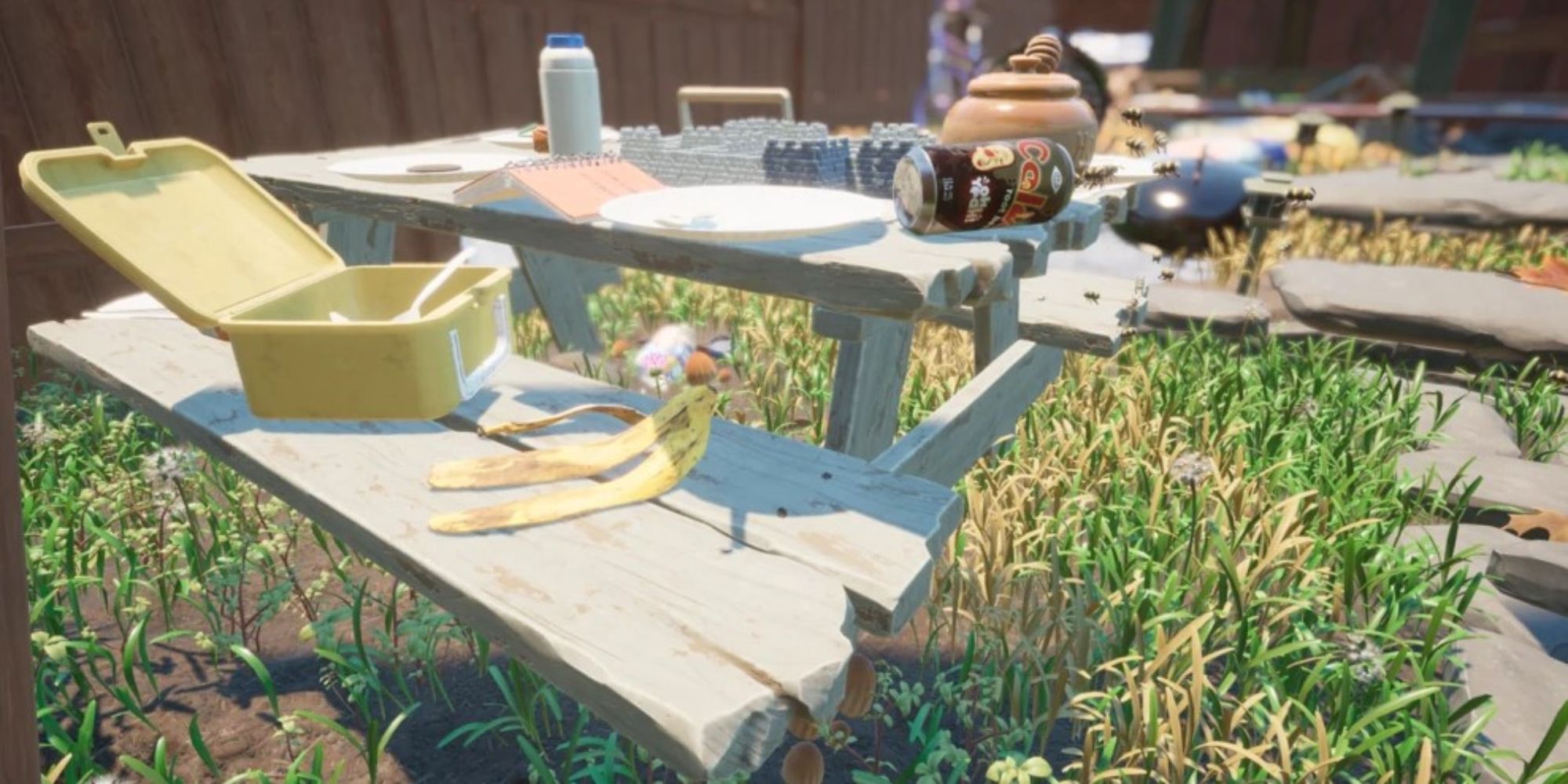 Grounded how to get on picnic table