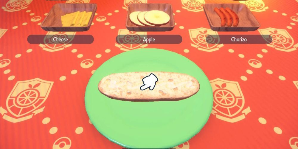 Making a sandwich in Pokémon Scarlet & Violet.