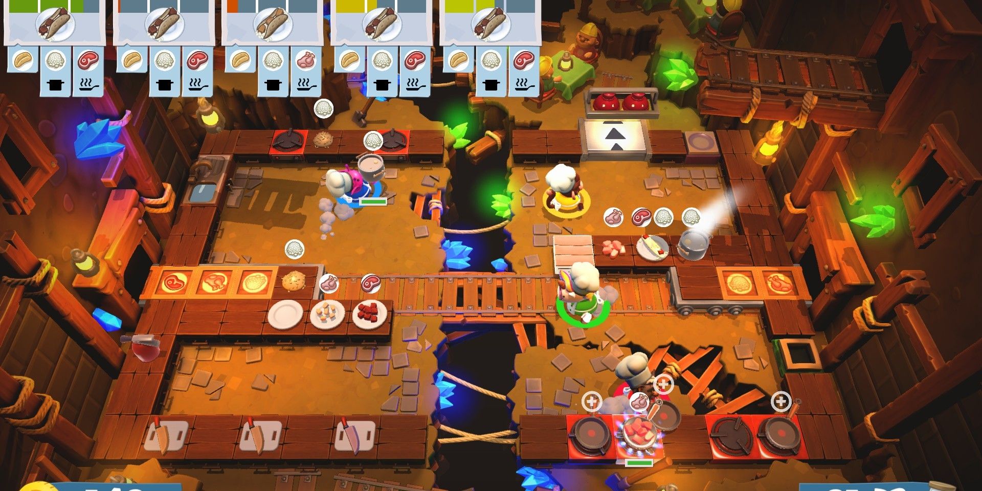 Overcooked 2 player cooking