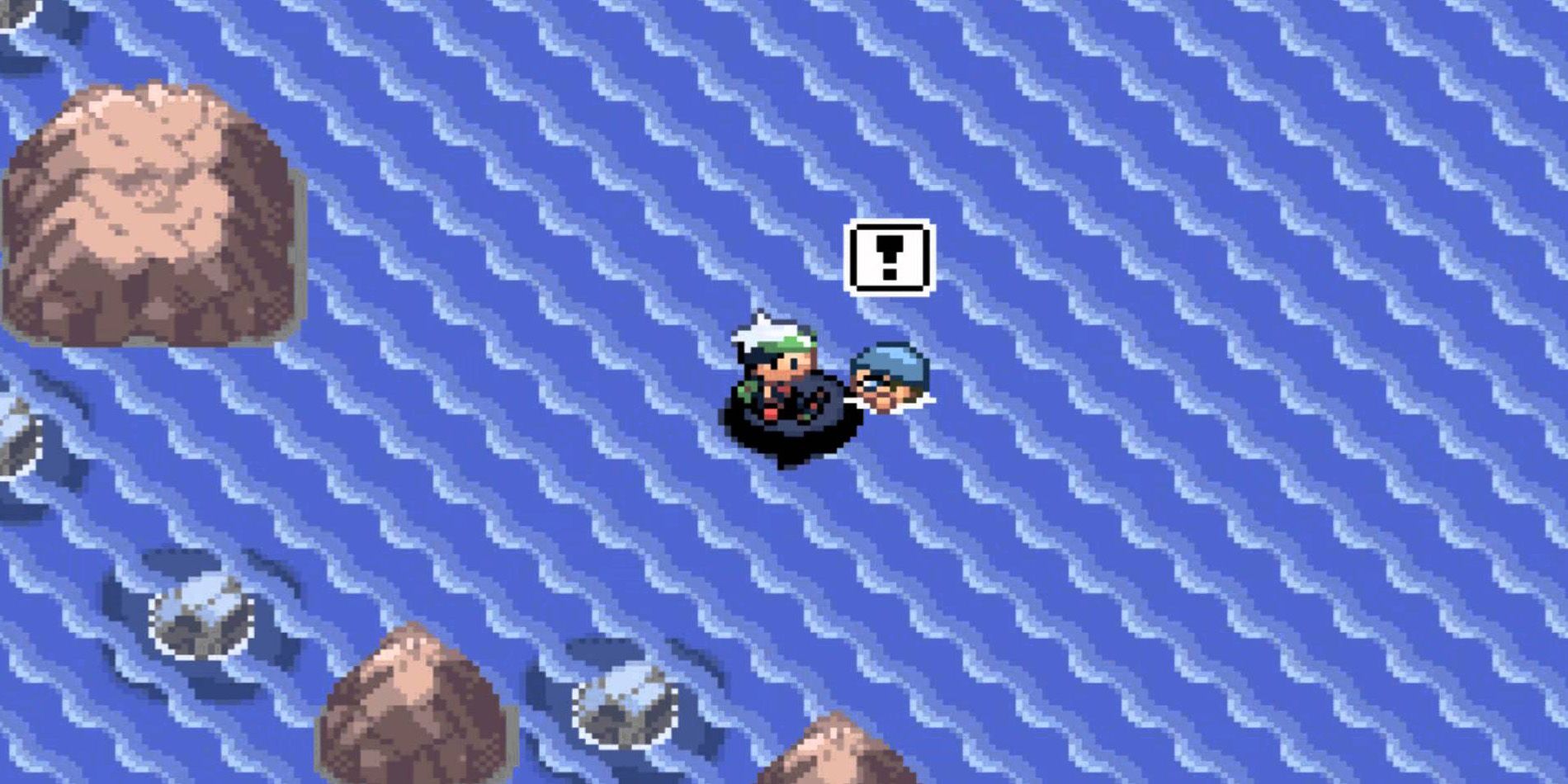 Brendan surfing in Pokémon Ruby, Sapphire, & Emerald.