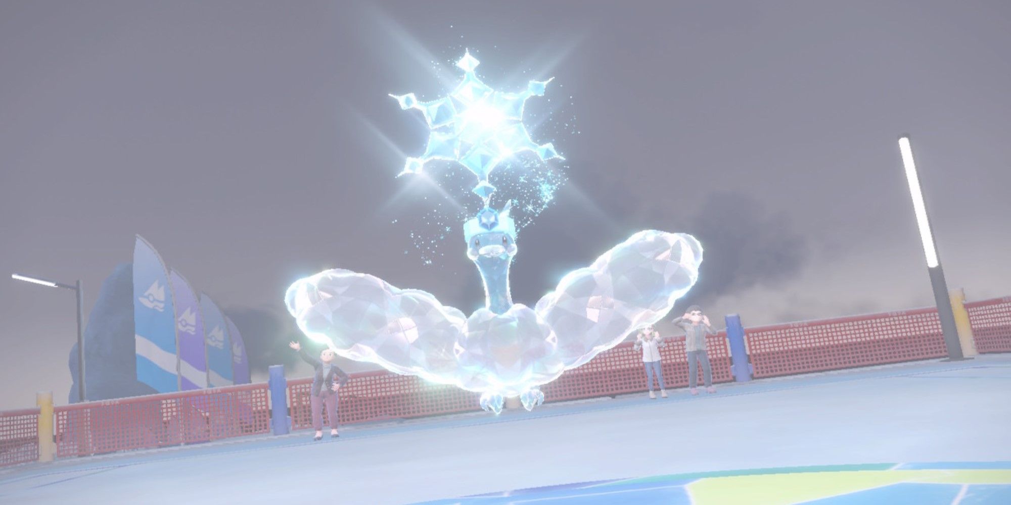 Pokemon Scarlet & Violet Gym Leader Grusha's Altaria turning into its ice Term Form