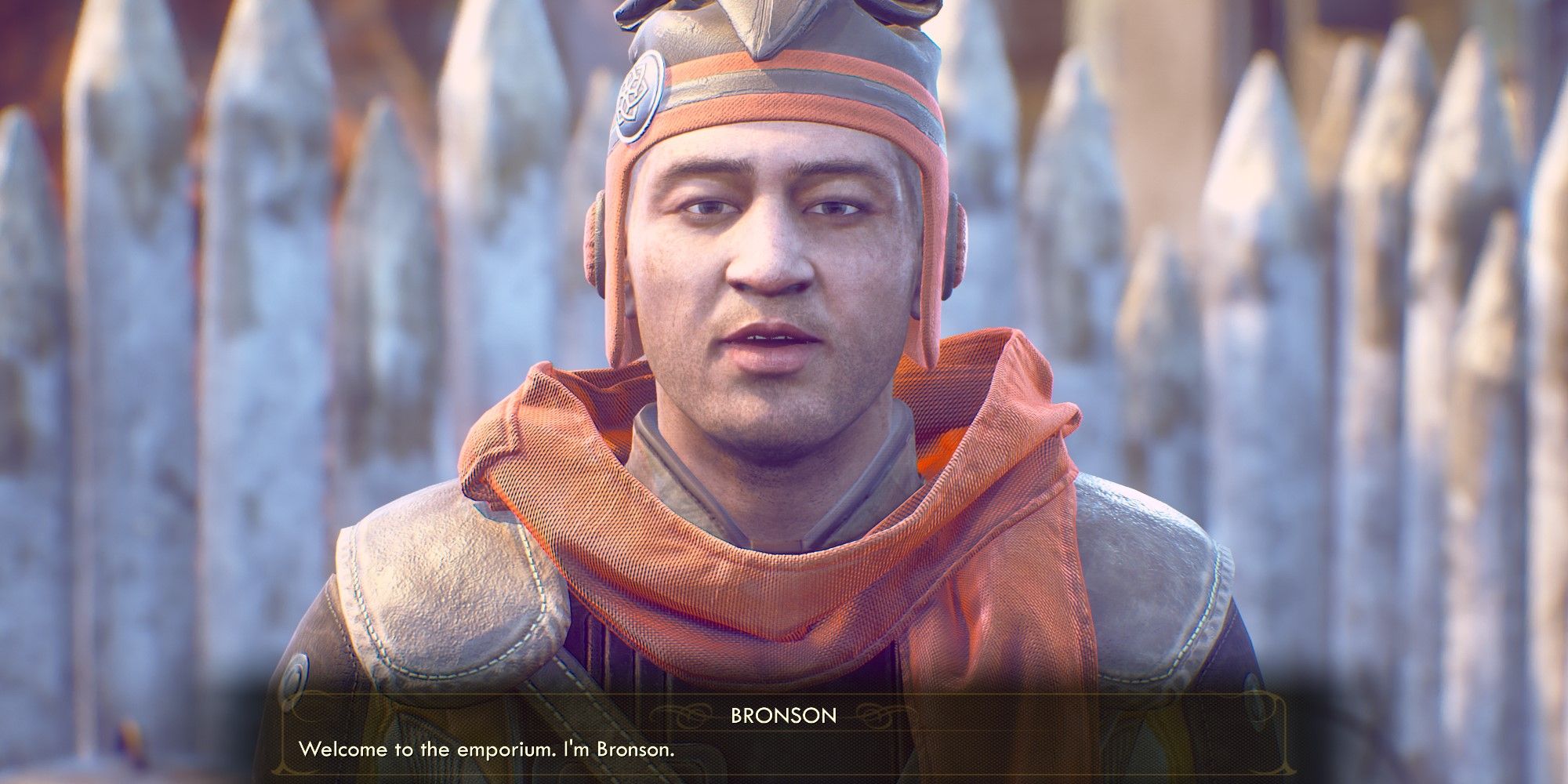 The Outer Worlds Iconoclast Bronson telling the player he is the emporium