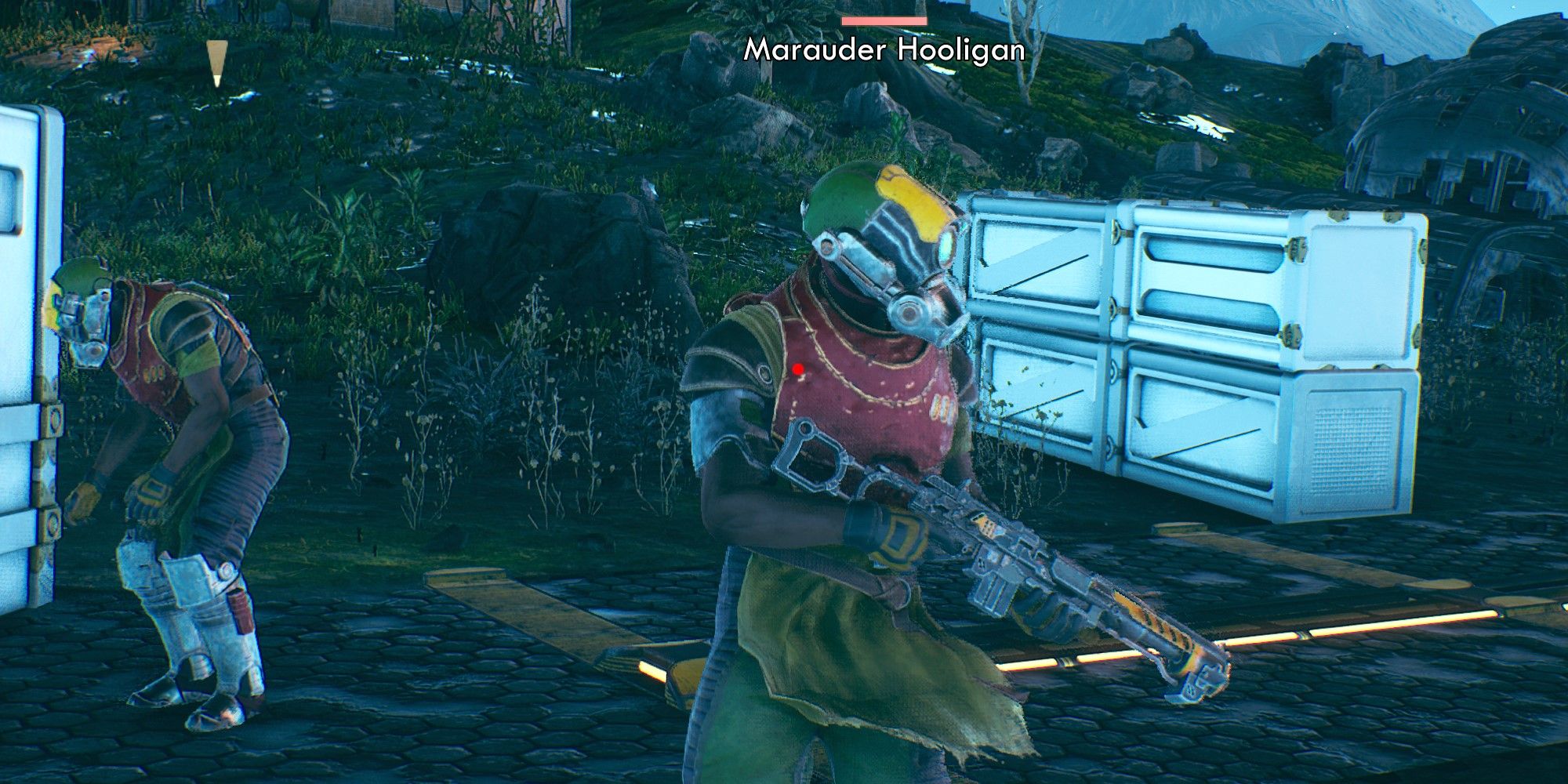 The Outer Worlds Marauder Hooligan looking for player in Emerald Vale Region