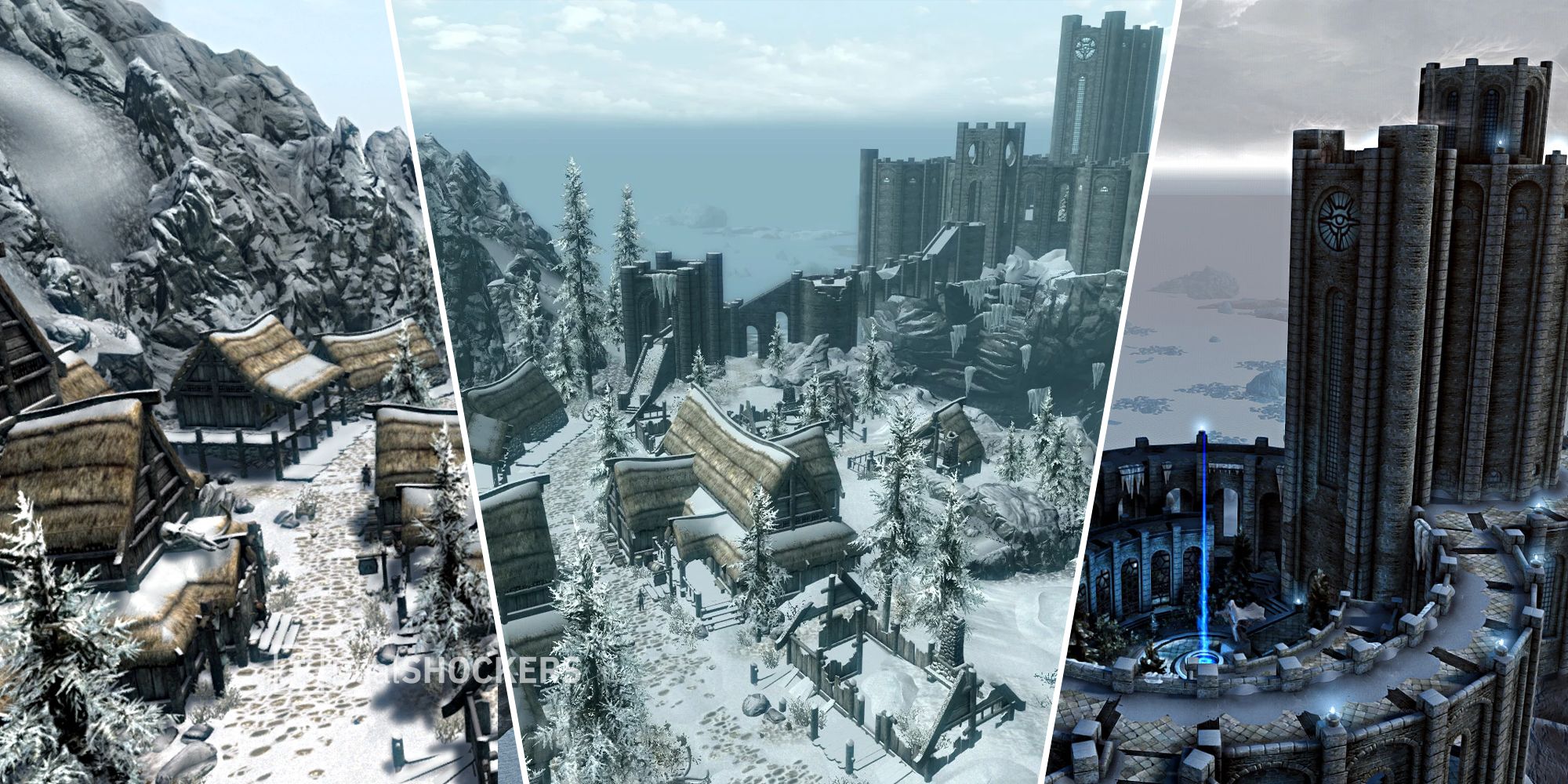 Elder Scrolls V Skyrim city of Winterhold and the College of Winterhold