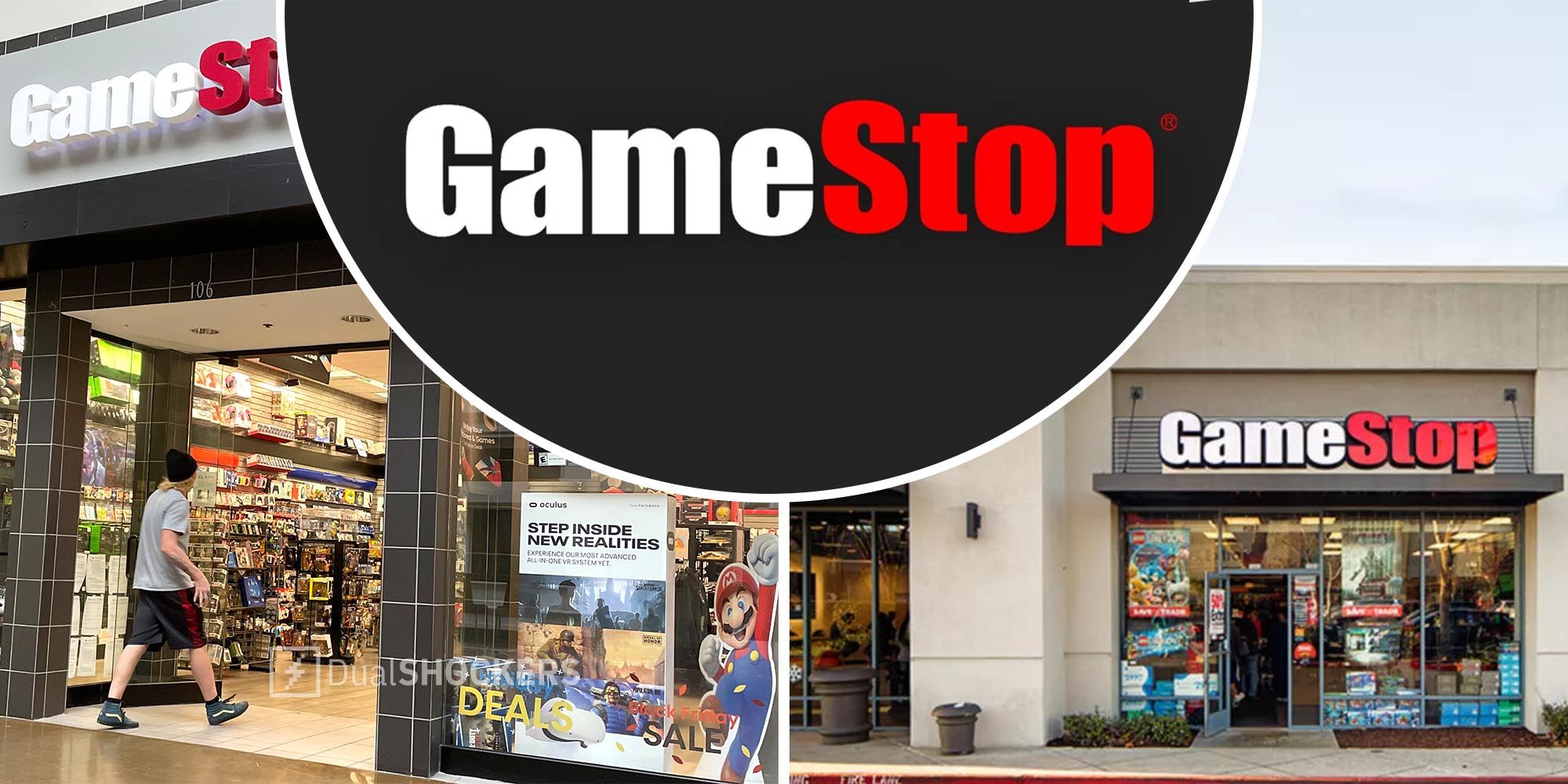 GameStop logo and physical store