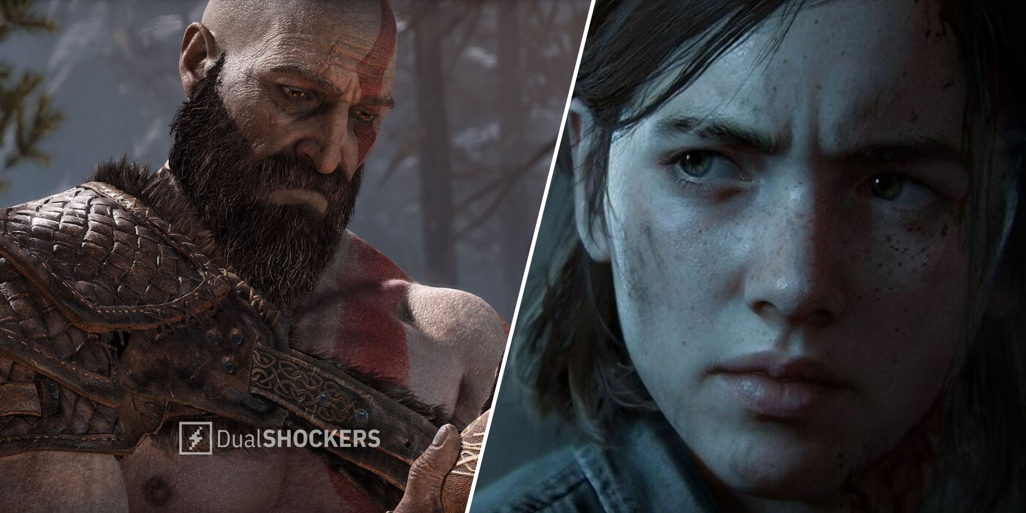 God Of War Ragnarok Kratos and The Last Of Us Part II Ellie