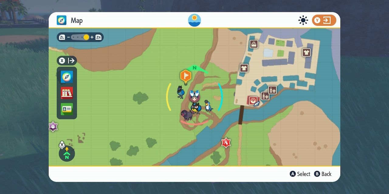 Image of the location of Rotom on the map in Pokemon Scarlet & Violet.