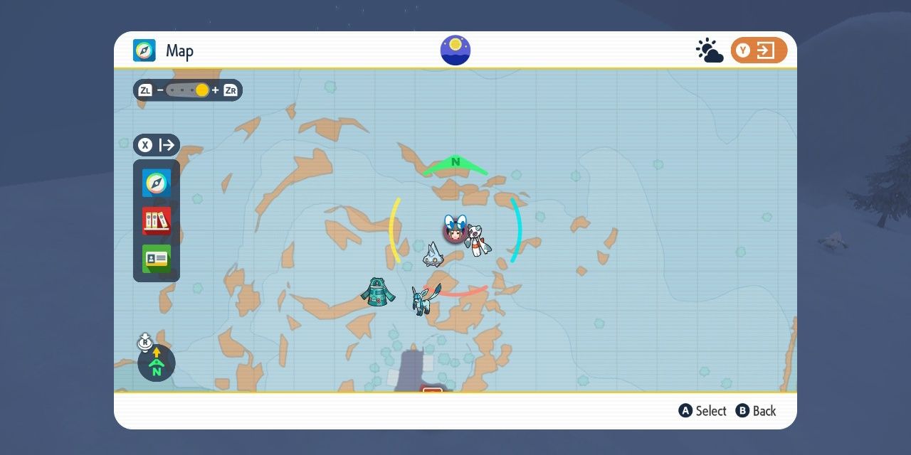Image of the location of Frigibax on the map in Montenevera in Pokemon Scarlet & Violet.