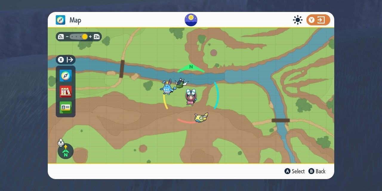 Bild des zweiten grünen, ominösen Pfahlstandorts auf der Karte in Pokémon Scarlet & Violet.