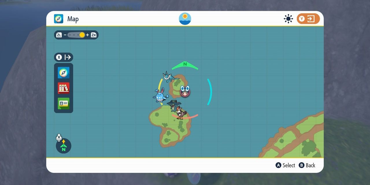 Image of the fourth green ominous stake location on the map in Pokemon Scarlet & Violet.