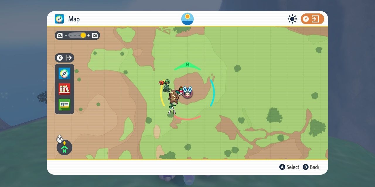 Image of the third blue ominous stake location on the map in Pokemon Scarlet & Violet.