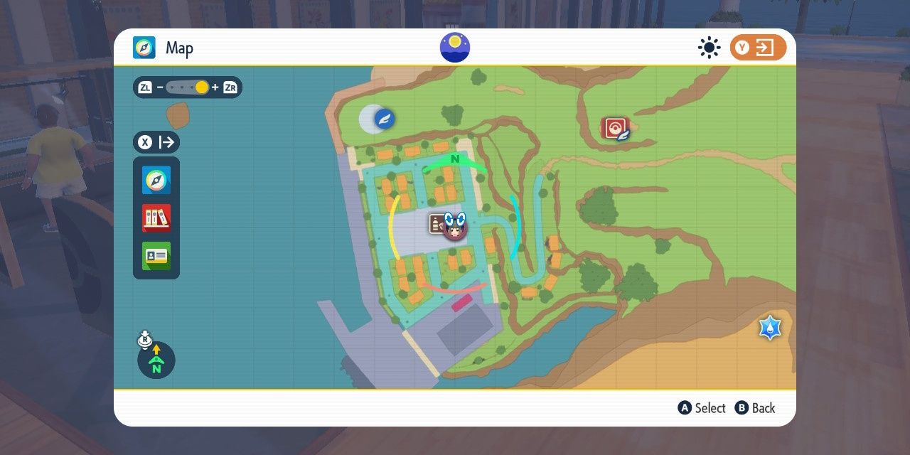 Image of the location of auctions in Porto Marinada in Pokemon Scarlet & Violet.