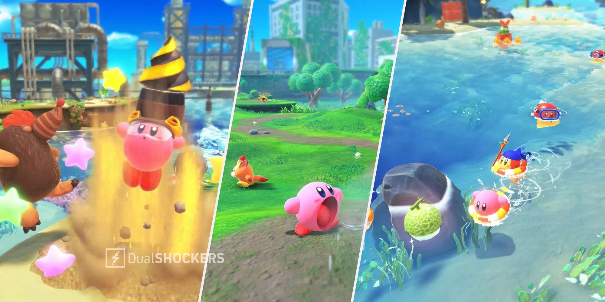 Kirby And The Forgotten Land gameplay