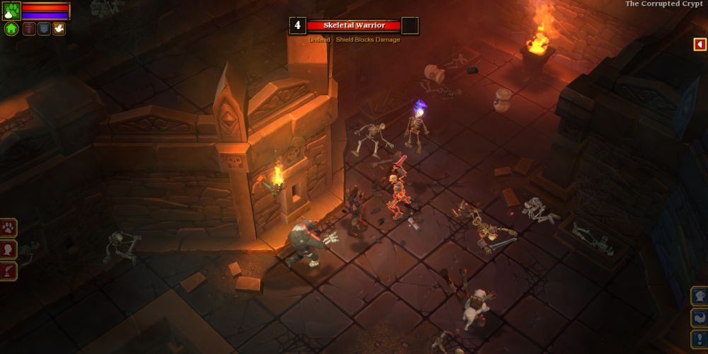 A combat screen in Torchlight 2