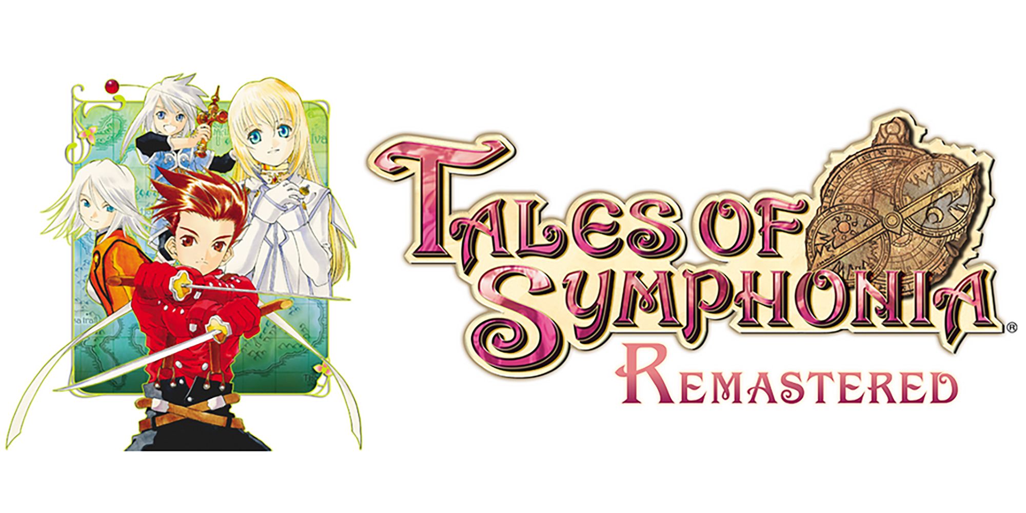tales of symphonia remastered - logo shot - lloyd, collete, genis, and raine 