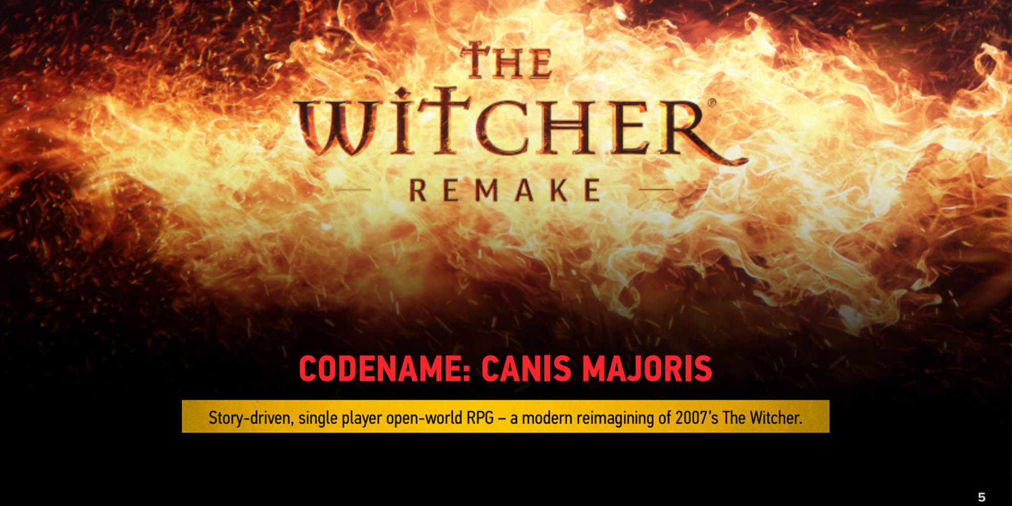 The Witcher Remake Open World Codename Canis Majoris