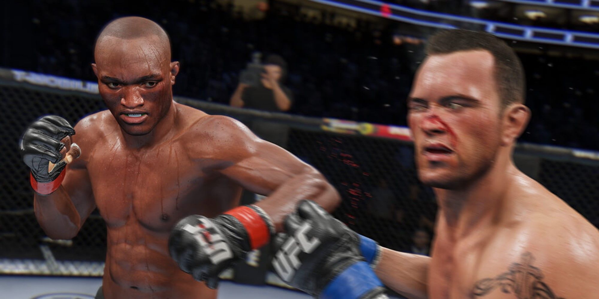 kamura usman punches colby covington in ufc 4